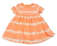 Neonově oranžové batikované šaty Nutmeg