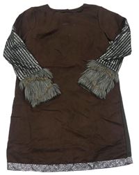 Kostým - Čokoládový plášť s kožešinou 