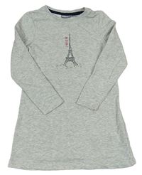Šedé teplákové šaty s Eiffelovkou Pepperts
