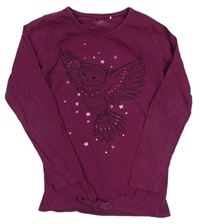 Švestkové triko s Hedwigou - Harry Potter YIGGA