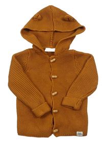 Béžový propínací svetr s kapucí Topolino