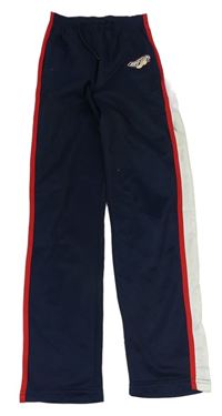 Tmavomodro-bílo-červené sportovní kalhoty Kikstar