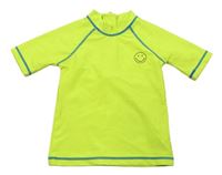 Neonově zelené UV tričko se smajlíkem Matalan
