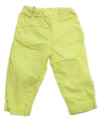 Žluté plátěné kalhoty Topomini