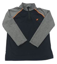 Antracitovo-šedé sportovní triko Primark