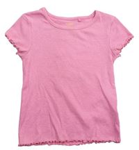 Růžové žebrované tričko Next 