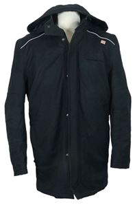 3v1 - Pánský černý softshellový zateplený kabát s kapucí 