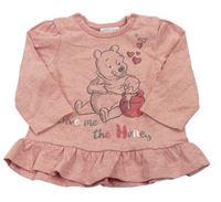 Růžová tunika s medvídkem Pú Disney