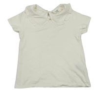 Smetanové tričko s límečkem zn. H&M