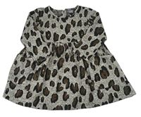 Šedé šaty s leopardím vzorem Next