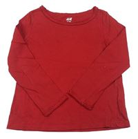 Červené triko s kanýrem H&M