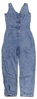 Modrý plísňový riflový kalhotový overal Next