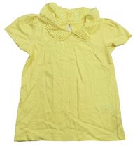 Žluté tričko s límečkem z madeiry Matalan