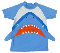 Modré UV tričko se žralokem Tu
