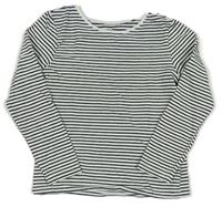 Bílo-černé pruhované triko H&M