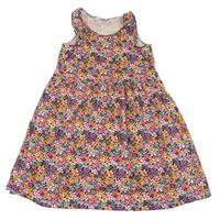 Barevné květinové bavlněné šaty zn. H&M