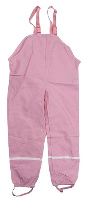 Růžové šusťákové laclové kalhoty 