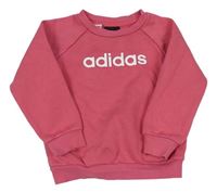 Růžová mikina s logem Adidas