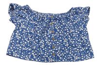 Modré květované crop tričko Matalan