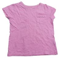 Růžové tričko s kapsou Primark