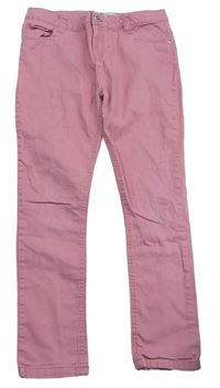 Růžové plátěné skinny kalhoty Denim Co.