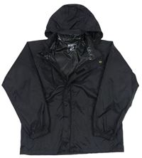 Černá šusťáková bunda s kapucí Warehouse