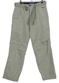 Pánské béžové šusťákové volné kalhoty s páskem Next vel. 32R 