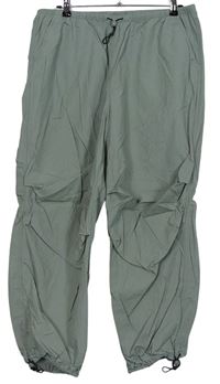 Pánské světlekhaki plátěné kalhoty H&M