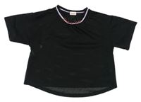 Černé síťované crop tričko Baker 