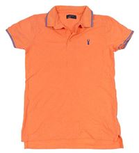 Neonově oranžové polo tričko Next