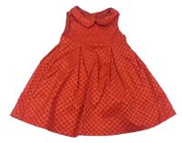 Červené puntíkaté šaty s límečkem Next