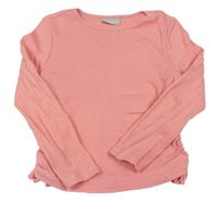 Růžové žebrované triko Matalan