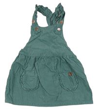 Zelené manšestrové šaty s krajkou Carrémnt Beau