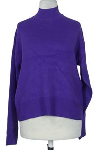 Dámský fialový svetr se stojáčkem Primark 