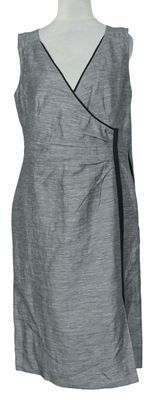 Dámské šedé šaty s pruhem a nařasením S. Oliver 