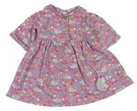 Růžové bavlněné šaty s ježky Jojo Maman Bebé