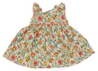 Béžovo-barevné květované šaty Next