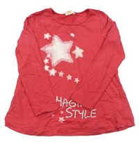 Růžové triko s hvězdičkami a nápisy  Kids 