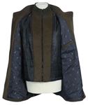 3v1 - Pánský hnědý vlněný kabát  