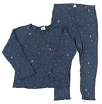Tmavomodré pyžamo s hvězdičkami a měsíci H&M